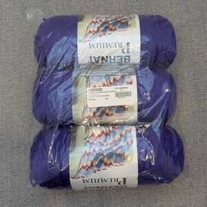 Bernat Premium Medium Acrilic Yarn for hand knitting craft ultra violet  (3 pc)